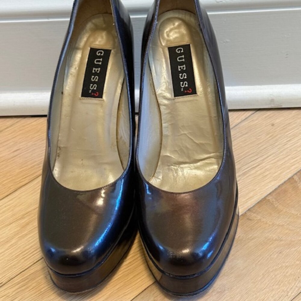 candy apple burgundy patent leather high heels